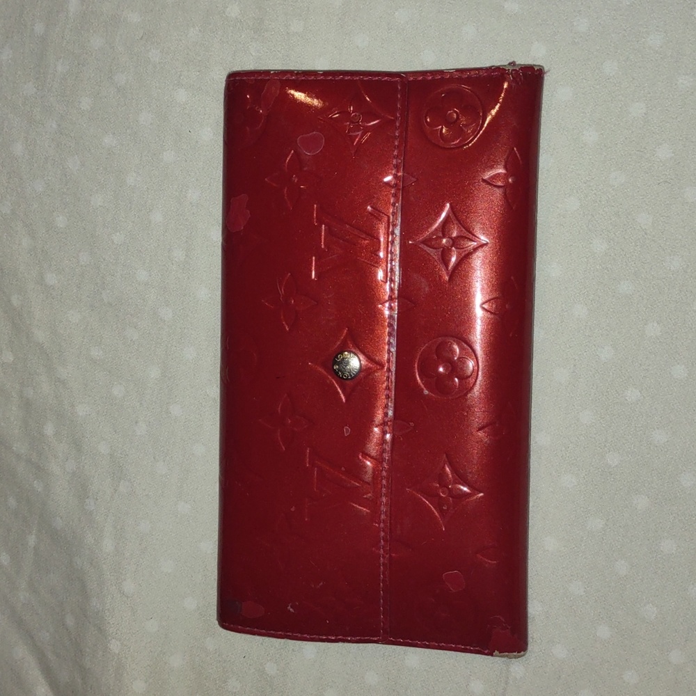 Louis Vuitton Red Monogram Vernis Long Wallet